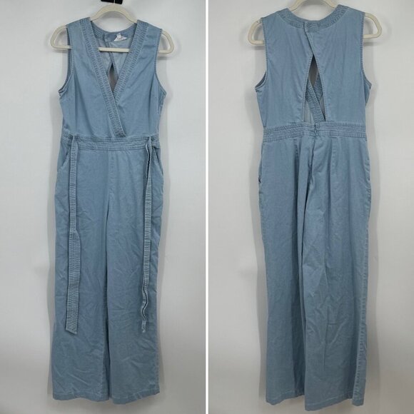 Jack BB Dakota Suko Jumpsuit Washed out Chambray Size  8 Romper Pants Blue - Picture 1 of 11